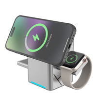 3-in-1 Magnetic Wireless Charger — Phone, Watch & Earbuds