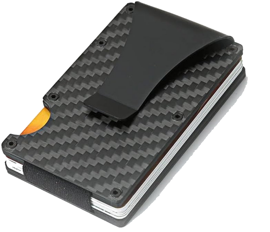 RFID-Blocking Metal Card Holder on transparent background