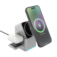 3-in-1 Magnetic Wireless Charger — Phone, Watch & Earbuds
