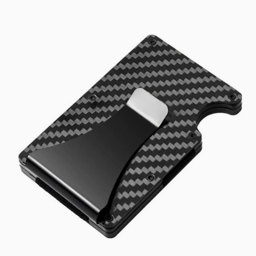 RFID-Blocking Card Holder — Carbon Fiber Black
