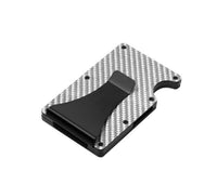 RFID-Blocking Card Holder — Carbon Fiber Silver